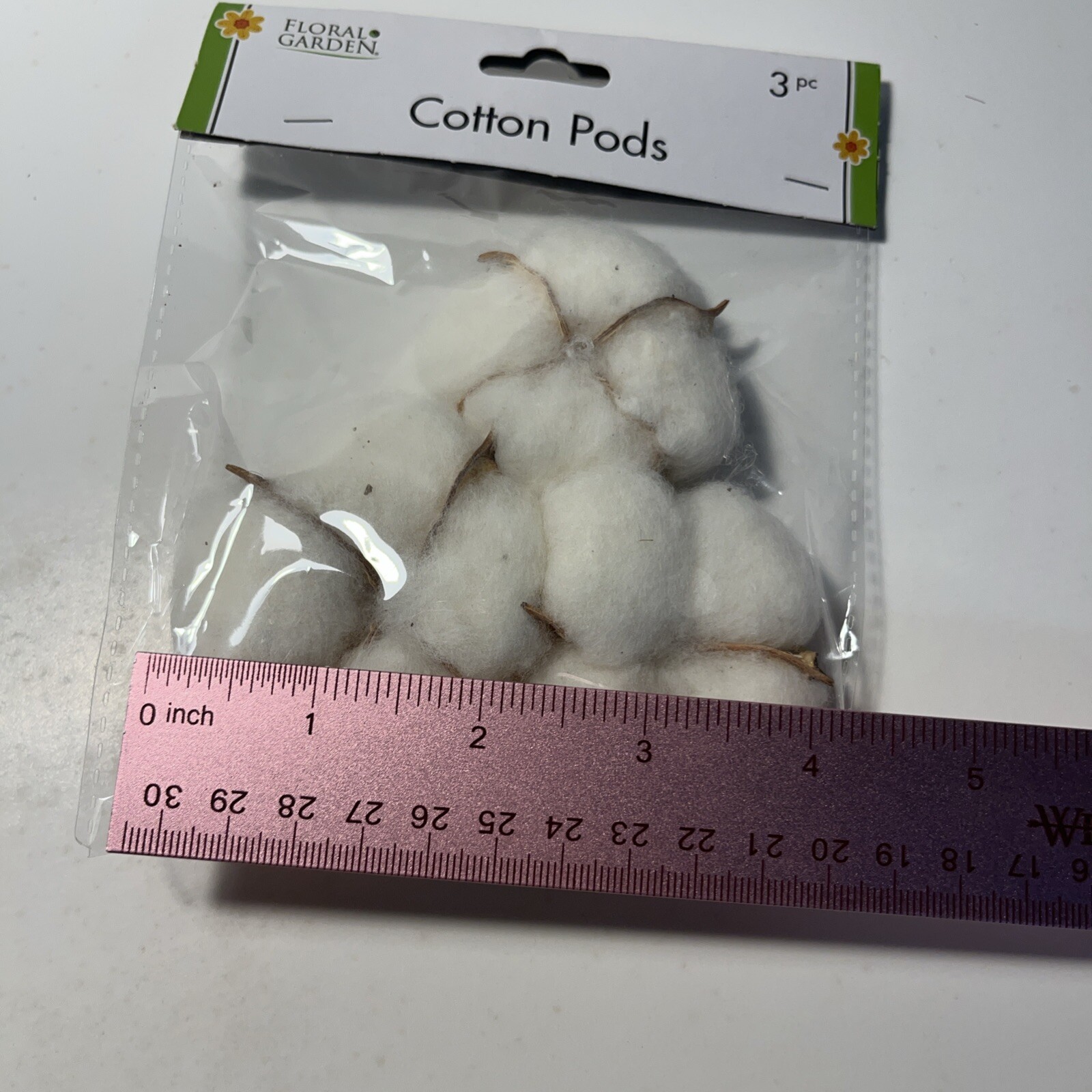 New ~ Floral Garden ~ 3 Pc Cotton Pods/Buds/Blossoms ~ Farmhouse Primitive Craft