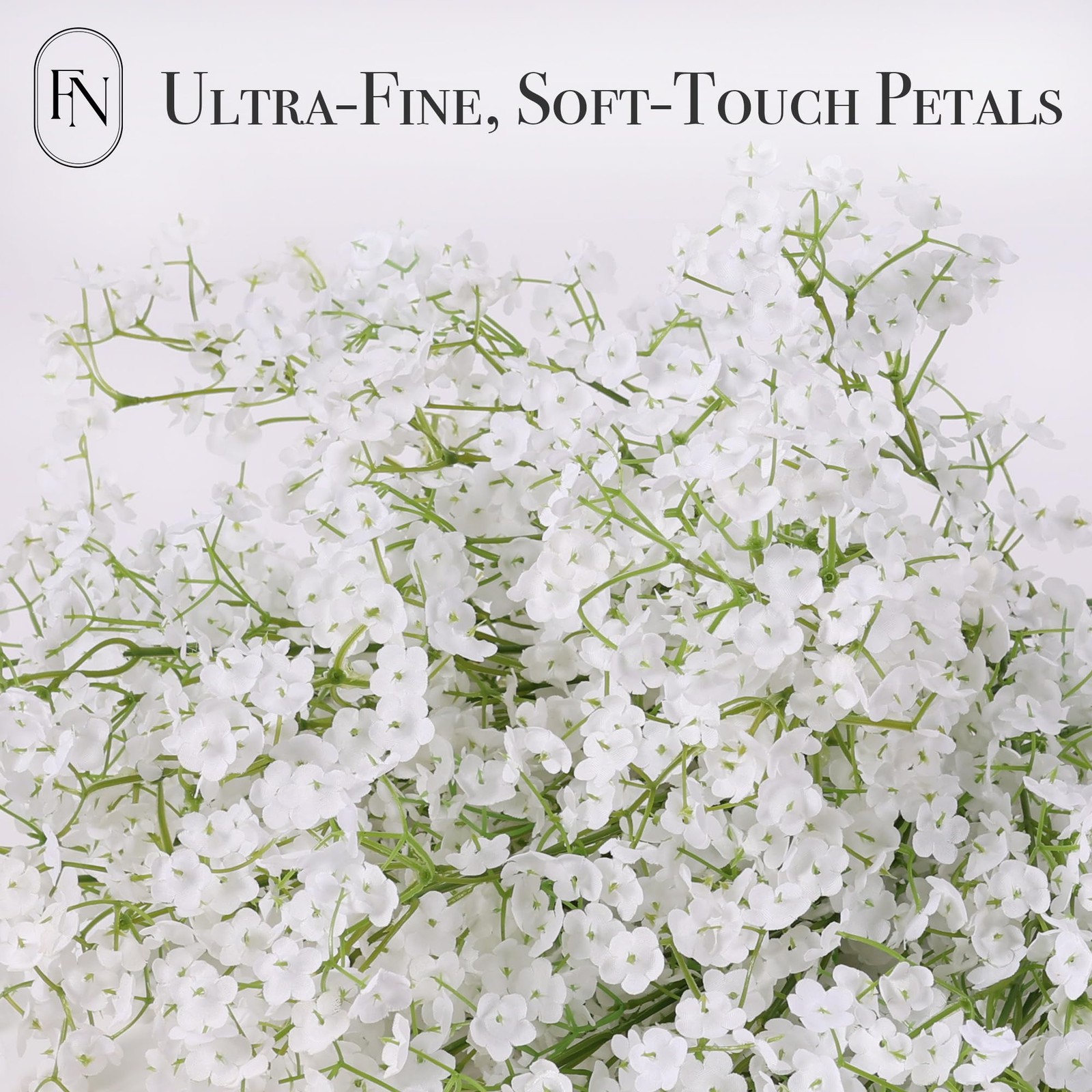 Artificial Baby’s Breath (12 Pack) – 26″ Real Touch Silk Stems for Wedding Bo…