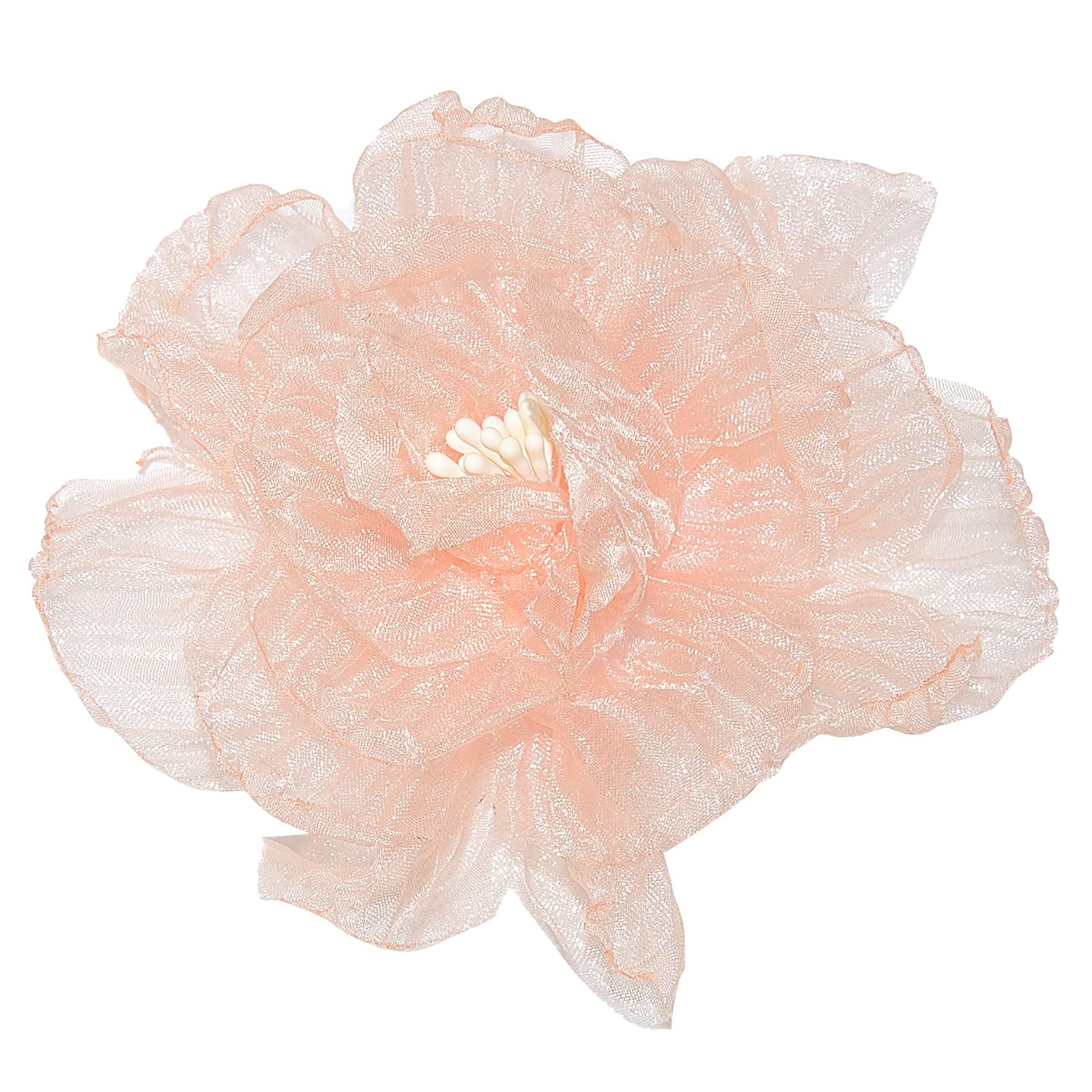 Khaki Pink Organza Flowers 10pcs 3D Shape Flower Sew On Fabric Ribbon Flower …
