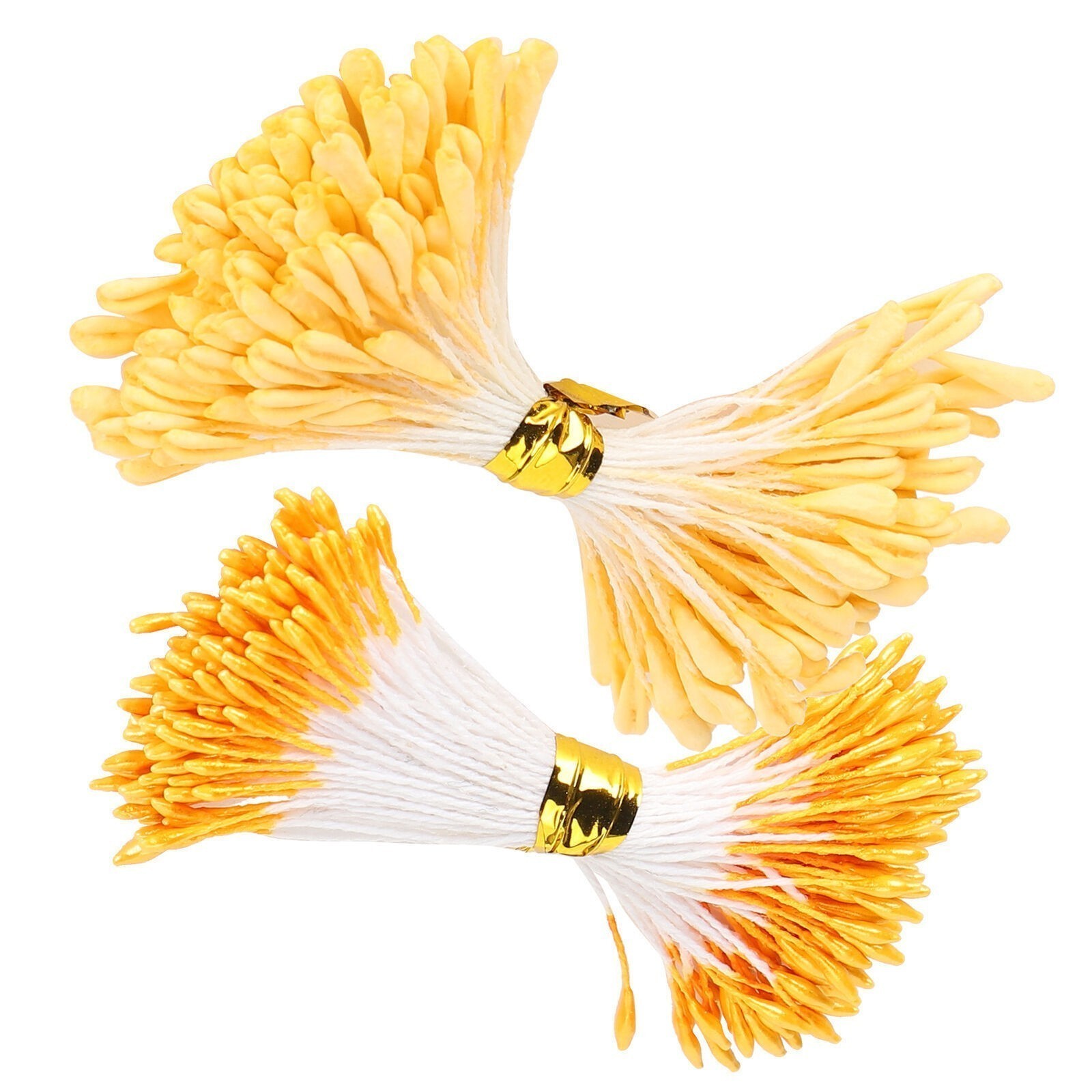 900Pcs Artificial Stamen Gypsum Orange Color Double End Simulation Bouquet Make