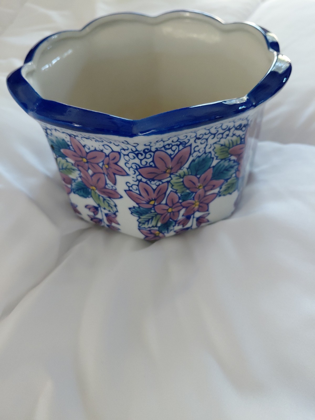 Very Pretty Multicolored Pot For Plant Or Arrangement