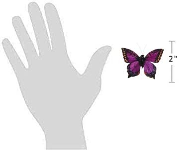 Butterfly Picks for Gift Baskets/Floral Arrangements, Set of 3 (Purple)