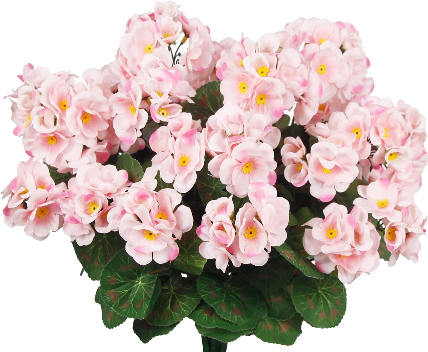 8 Pcs Artificial Geraniums Flowers Pink Silk Geraniums for Outdoors UV