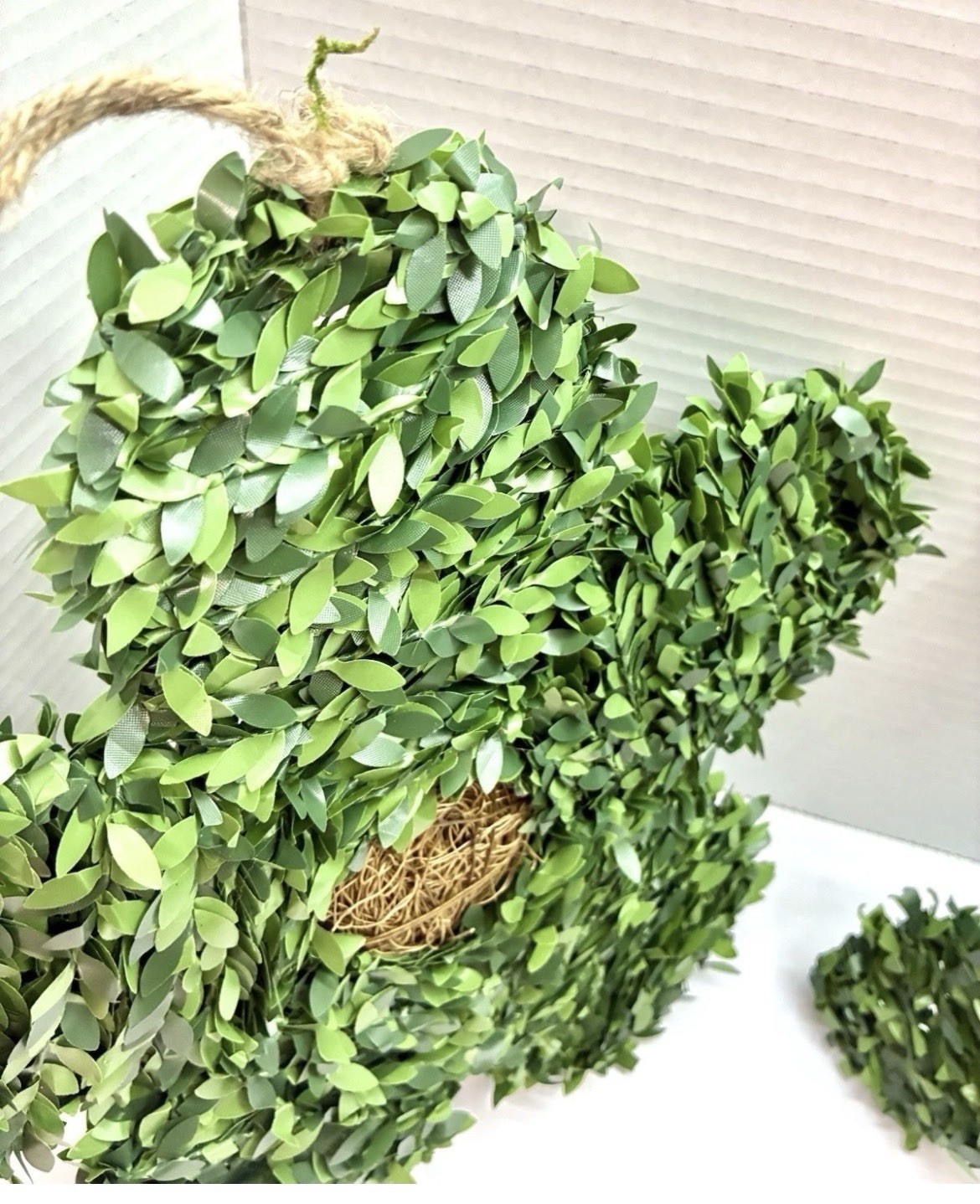 Boxwood Flower And Butterfly Artificial Greenery Wall Decor w/ Twig Accents