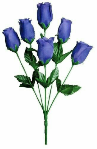 (Pack 12) 72 Dk Purple Rose 14″ Bush Home Bridal Silk Flower Craft In/Outdoor US