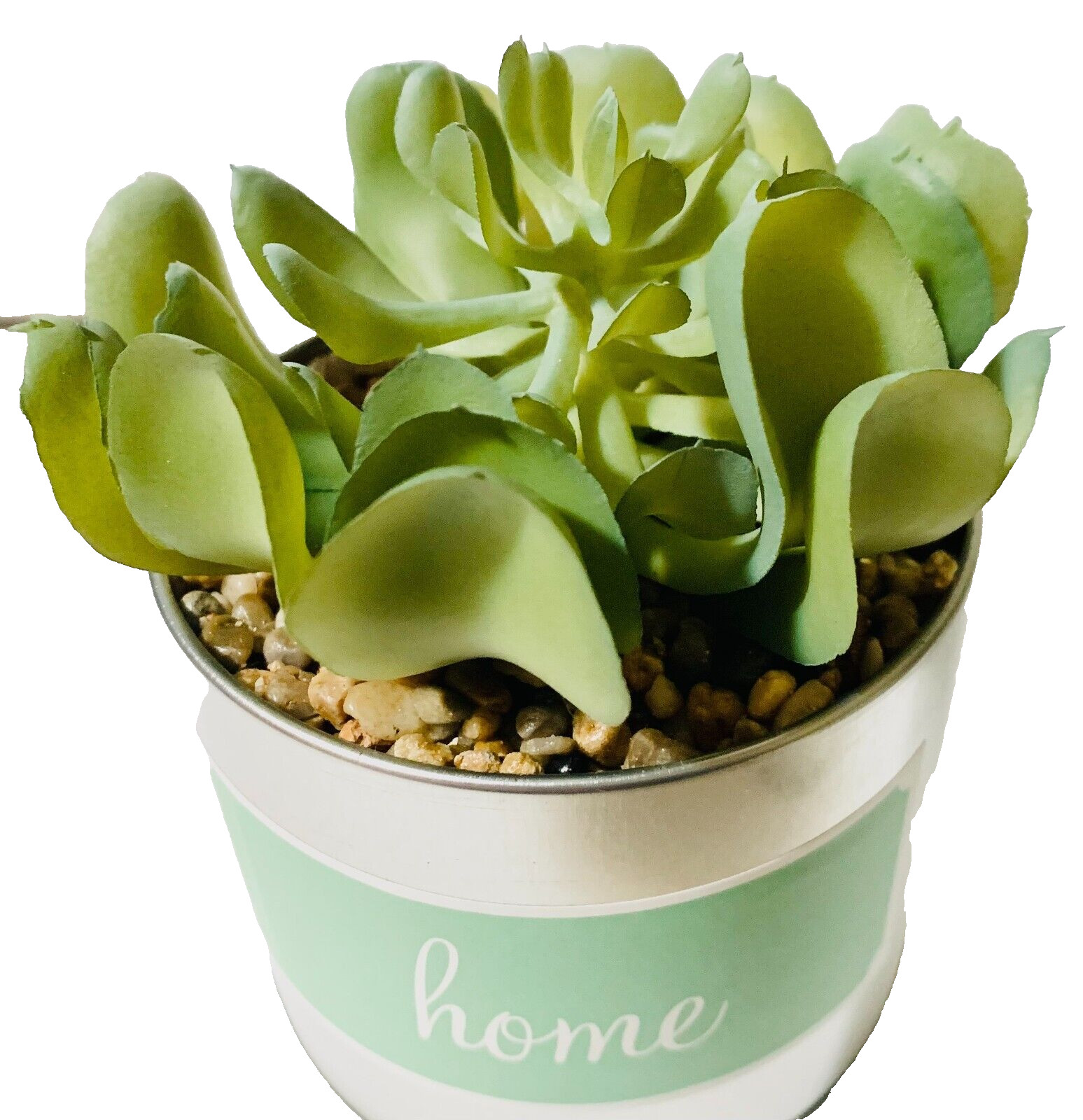 Faux Succulents in Tin Pots Set of 3 Home Sweet Home Decor New in Box
