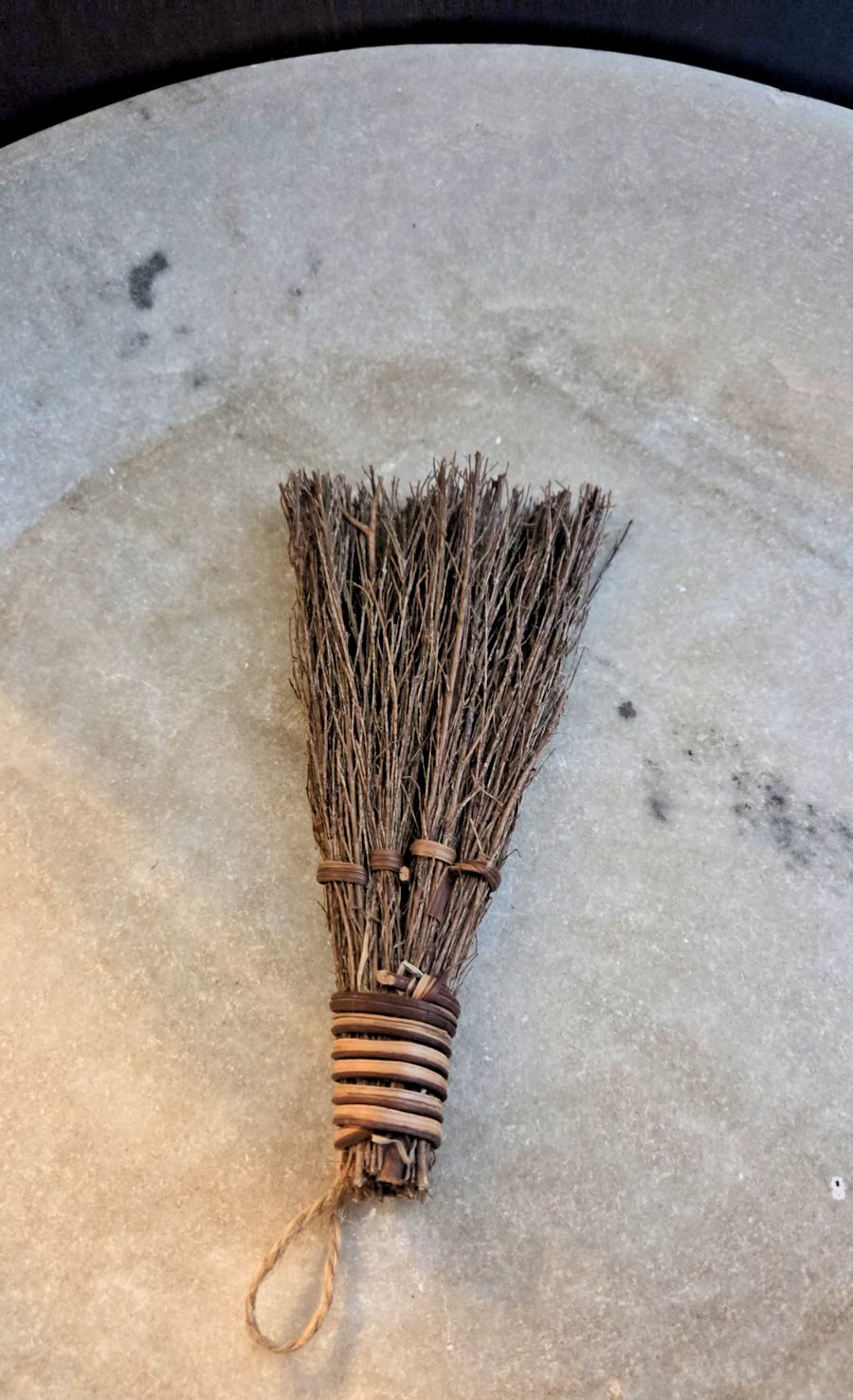 Whisk Mini Cinnamon Scented Broom 6 Inch Rustic Twig Mini Cleaning Decor