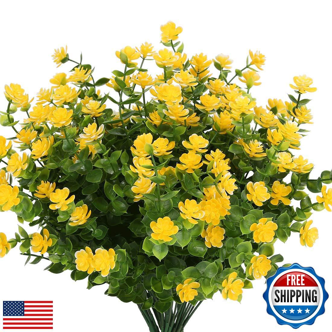 URSTOUD Artificial Flowers, Fake Artificial Greenery UV Resistant No Fade Fau