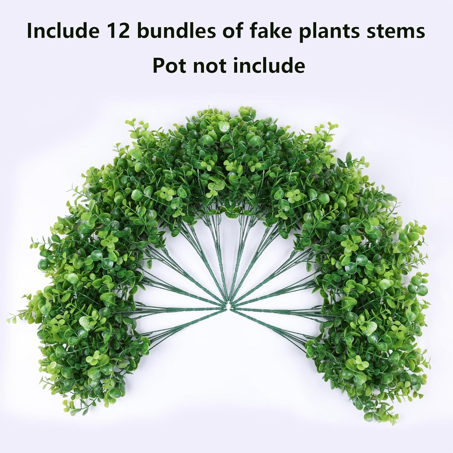 Artificial Faux Outdoor Plants for Spring Summer Decoration, 12 Bundles Fake Pla