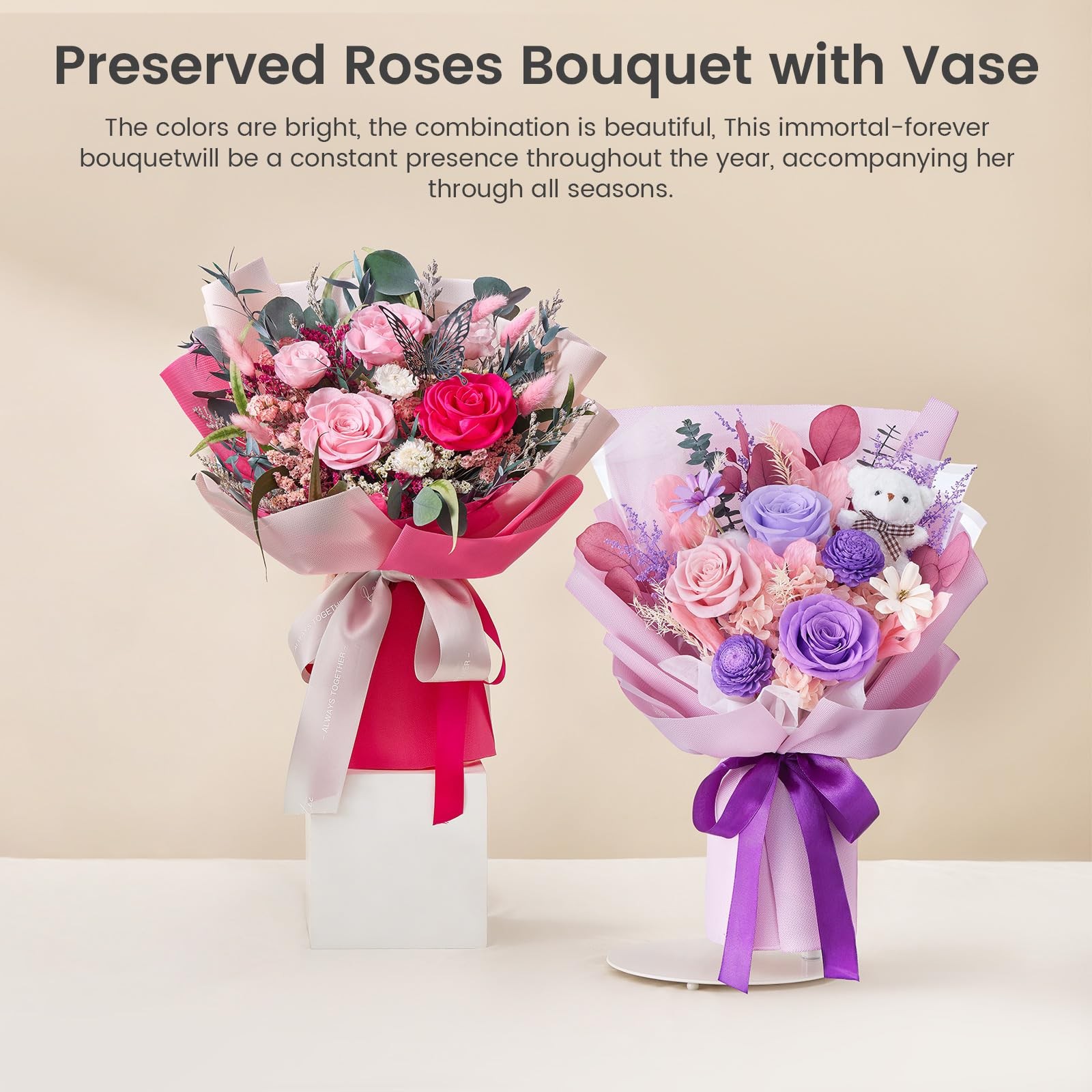 Polylove Mother Day Gift Flowers for Delivery Prime Forever Flowers Bouquet