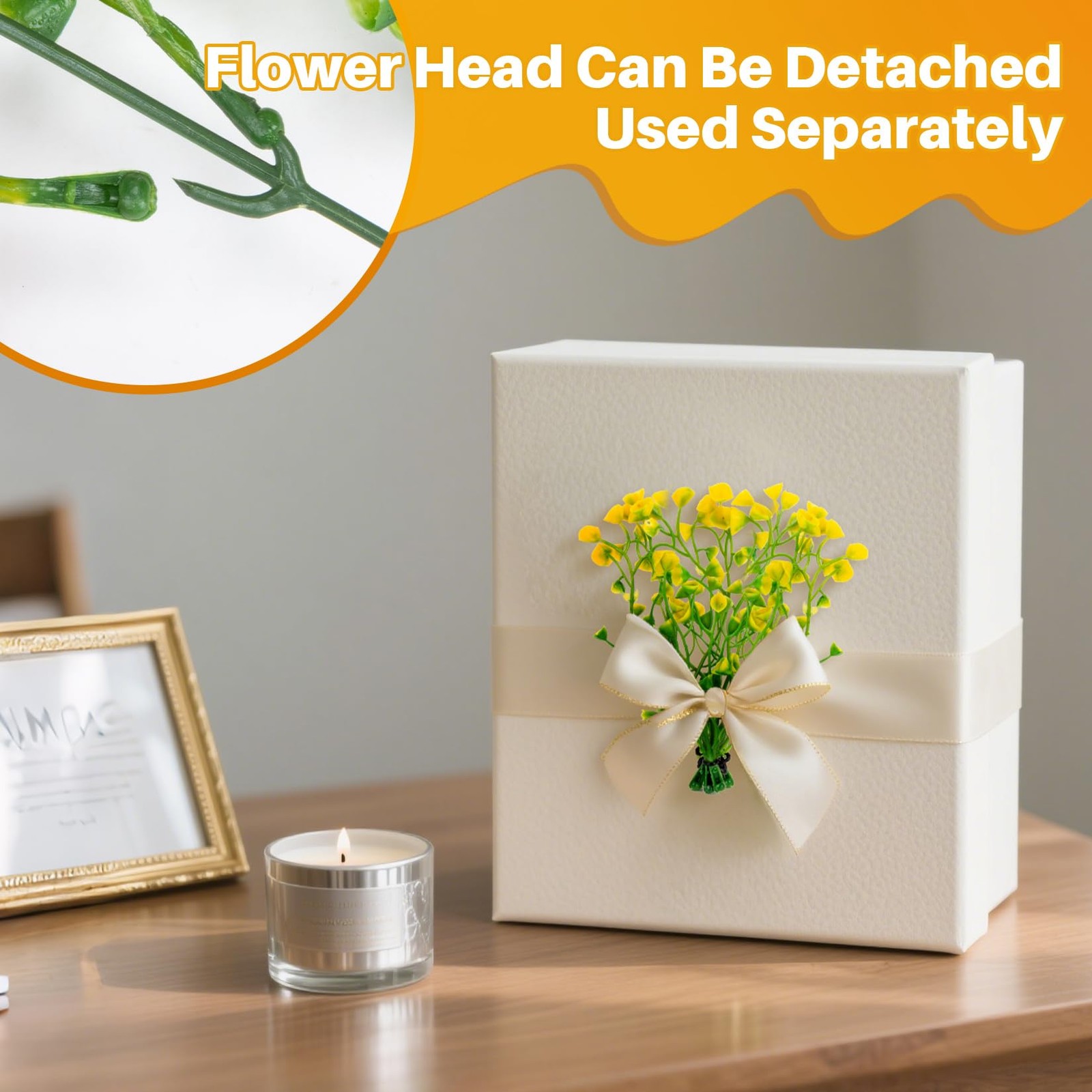 Thanksgiving Fake Flowers for Decoration – 3PCS Artificial Flowers for Outdoo…