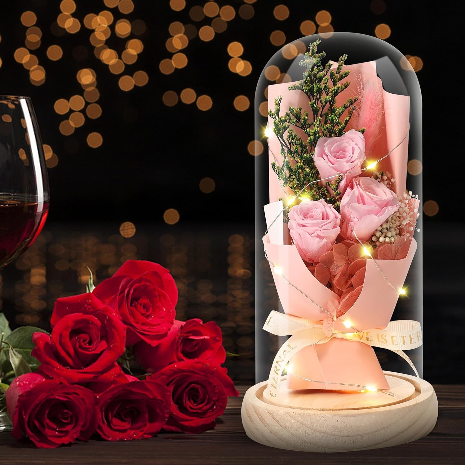 Mother’ s Day Gifts Forever Flowers Bouquet, Preserved Flowers for Delivery Prim