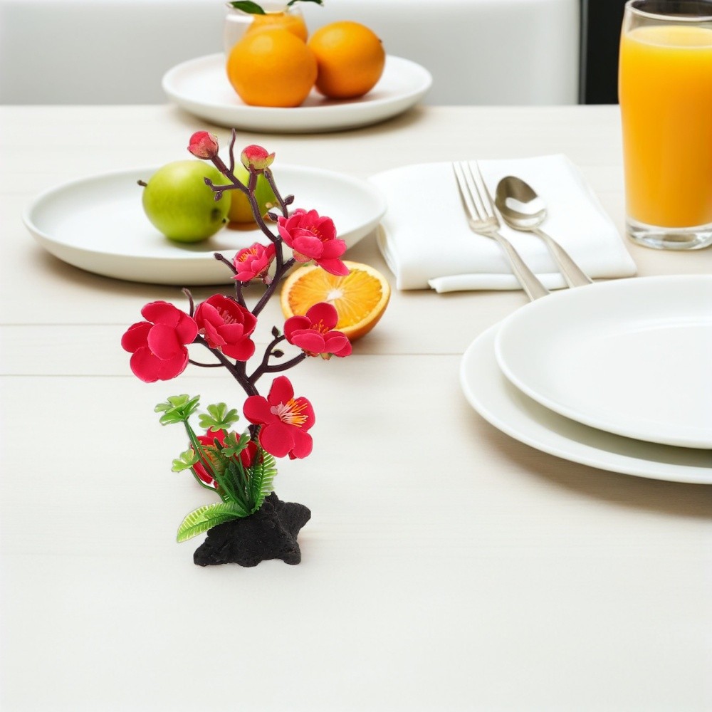 3 Pcs Japanese Decorative Ornaments Fake Flower Dish Artificial Decors