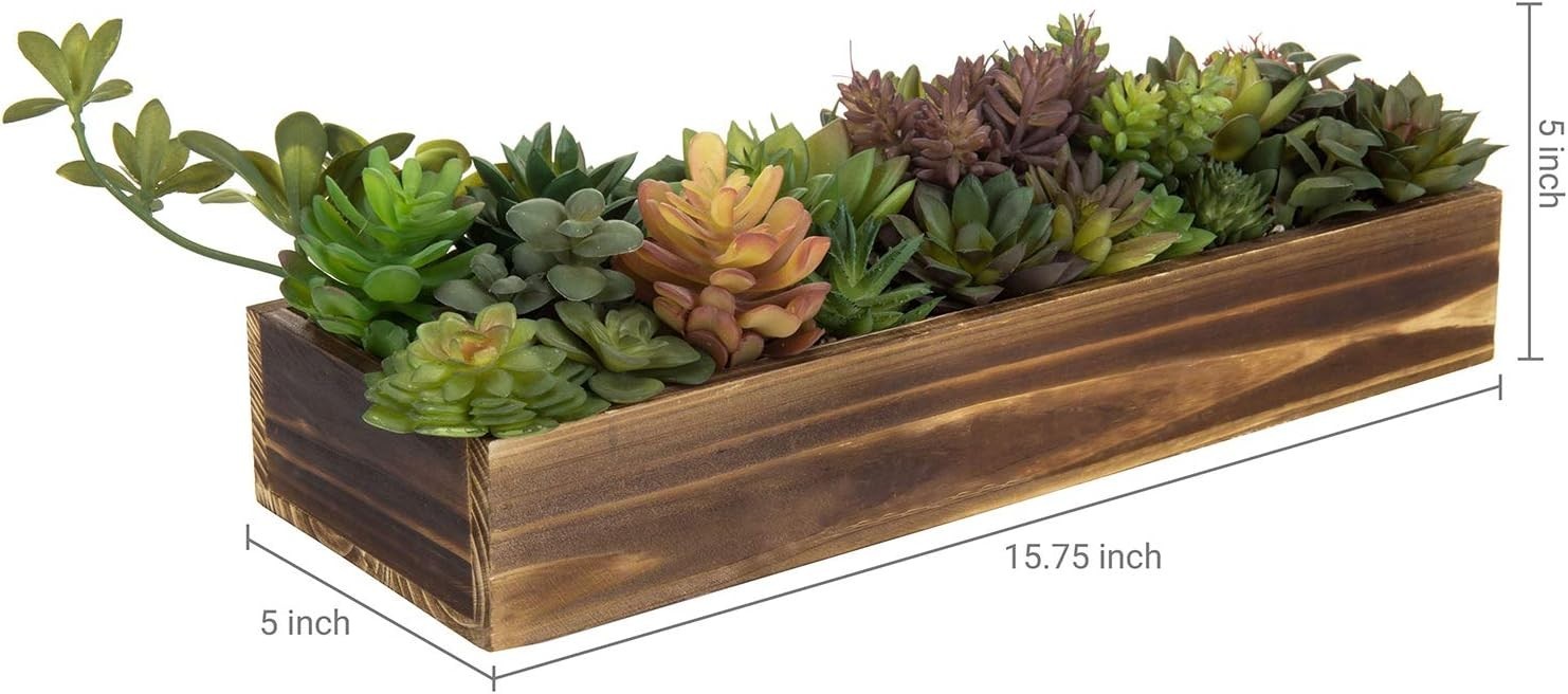 Artificial Succulent Centerpiece, 15.75 Inch Faux Succulents Arrangement Plants