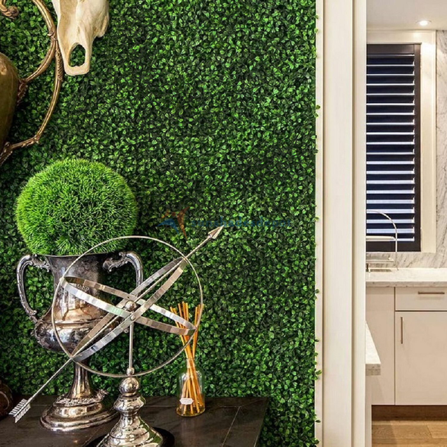 20″x20” Artificial Boxwood Leaf Fence Privacy Screen Evergreen Hedge Panels