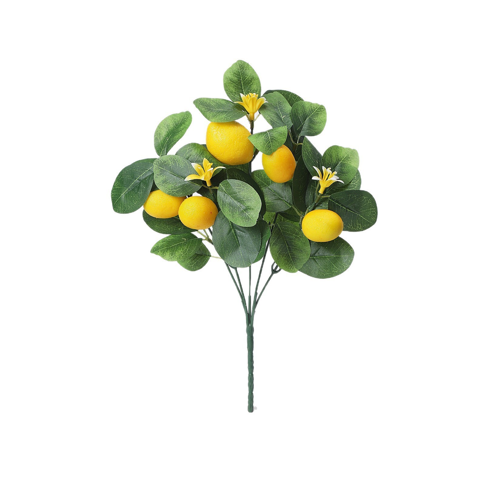 36g Lightweight Lemon Branch Decor 11.8 Inches with 5 Realistic Yellow Lemons