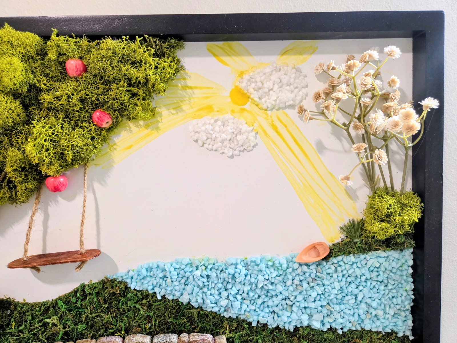 Preserved Moss Wall Art – Park in Black Frame Decor