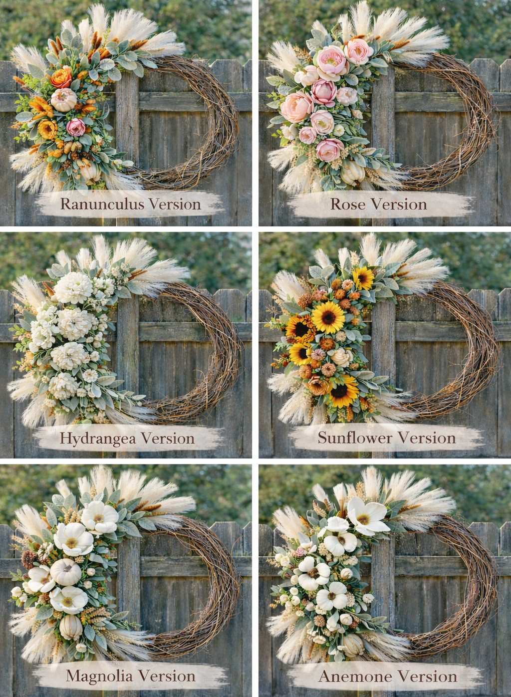 Custom Handmade Wreath Front Door Decor Gift Ready Home Decoration