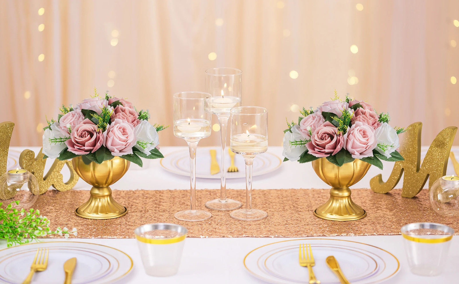 6Pcs Artificial Flowers Ball Centerpiece Table Decorations Rose Ball for Wedddin
