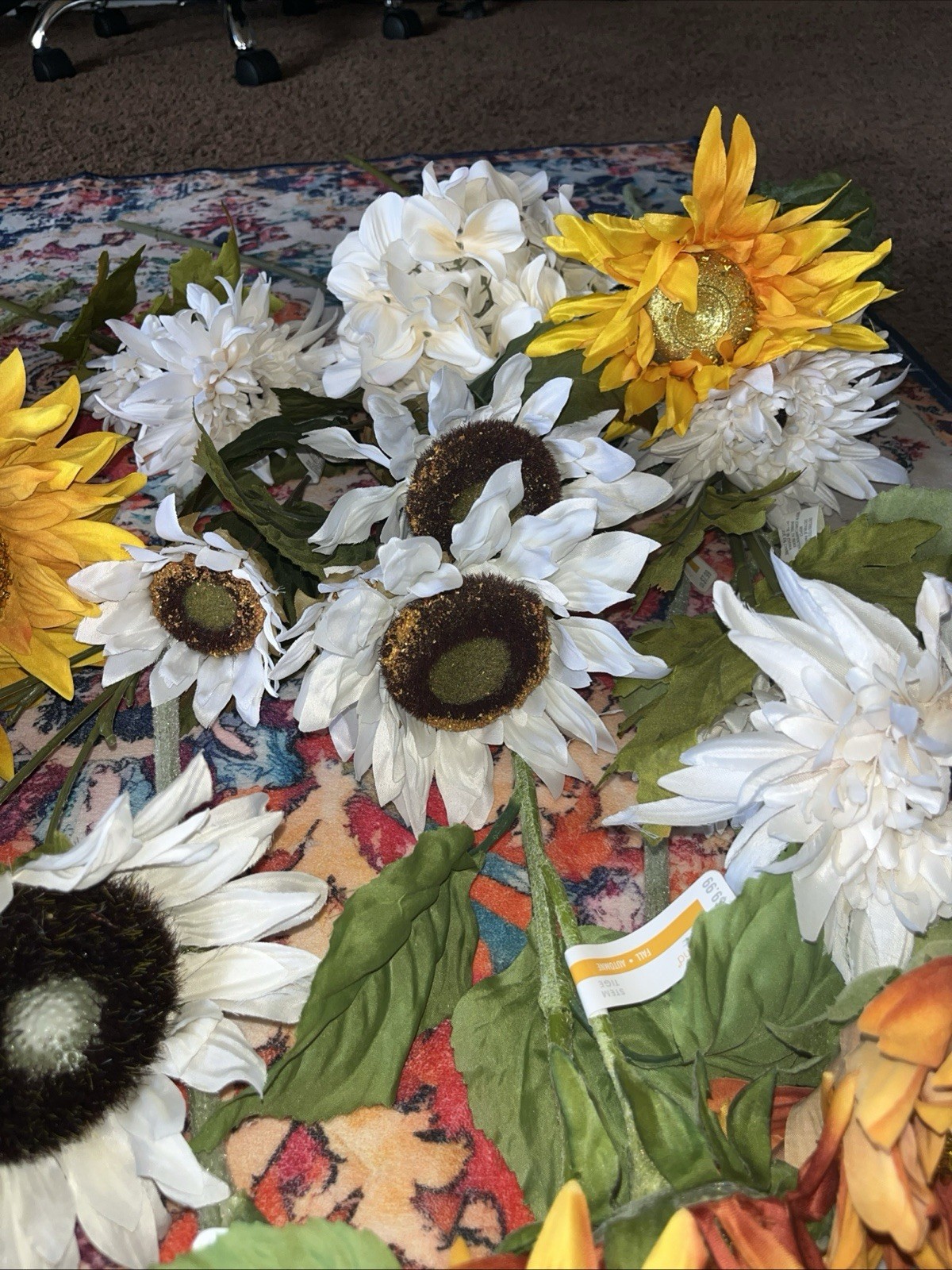 25 Stems Ashland Faux Sunflowers Etc artifical Crafters Fall NWT $230+msrp