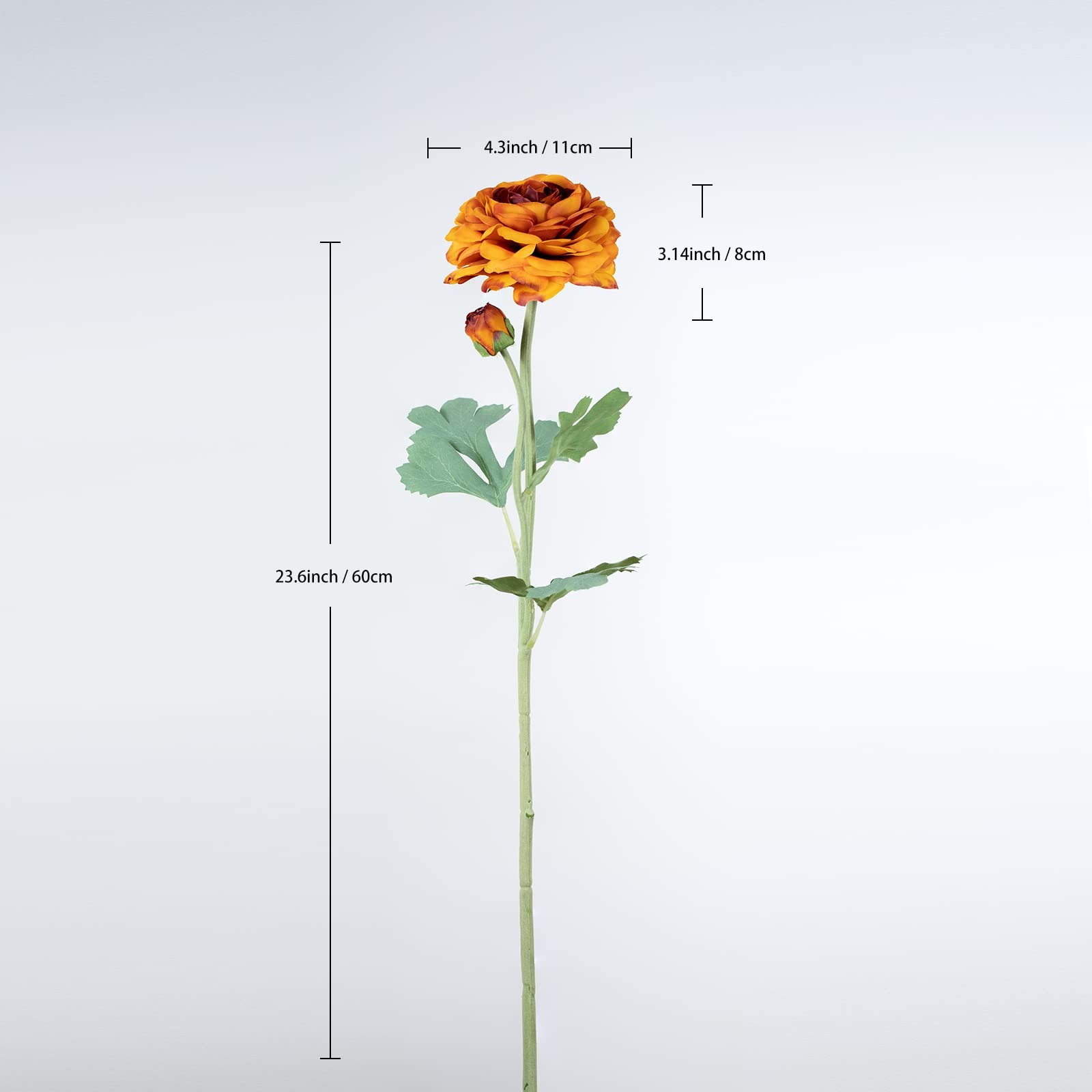 Artificial Flowers Ranunculus Long Stem Buttercup Silk Flowers 6 pcs for Home…