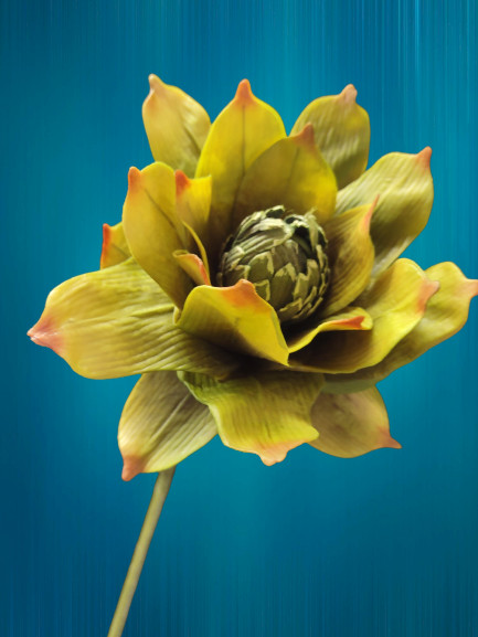 Artificial rose ginger lily, Hawaiian flowers, tropical flower stems LIME GREEN