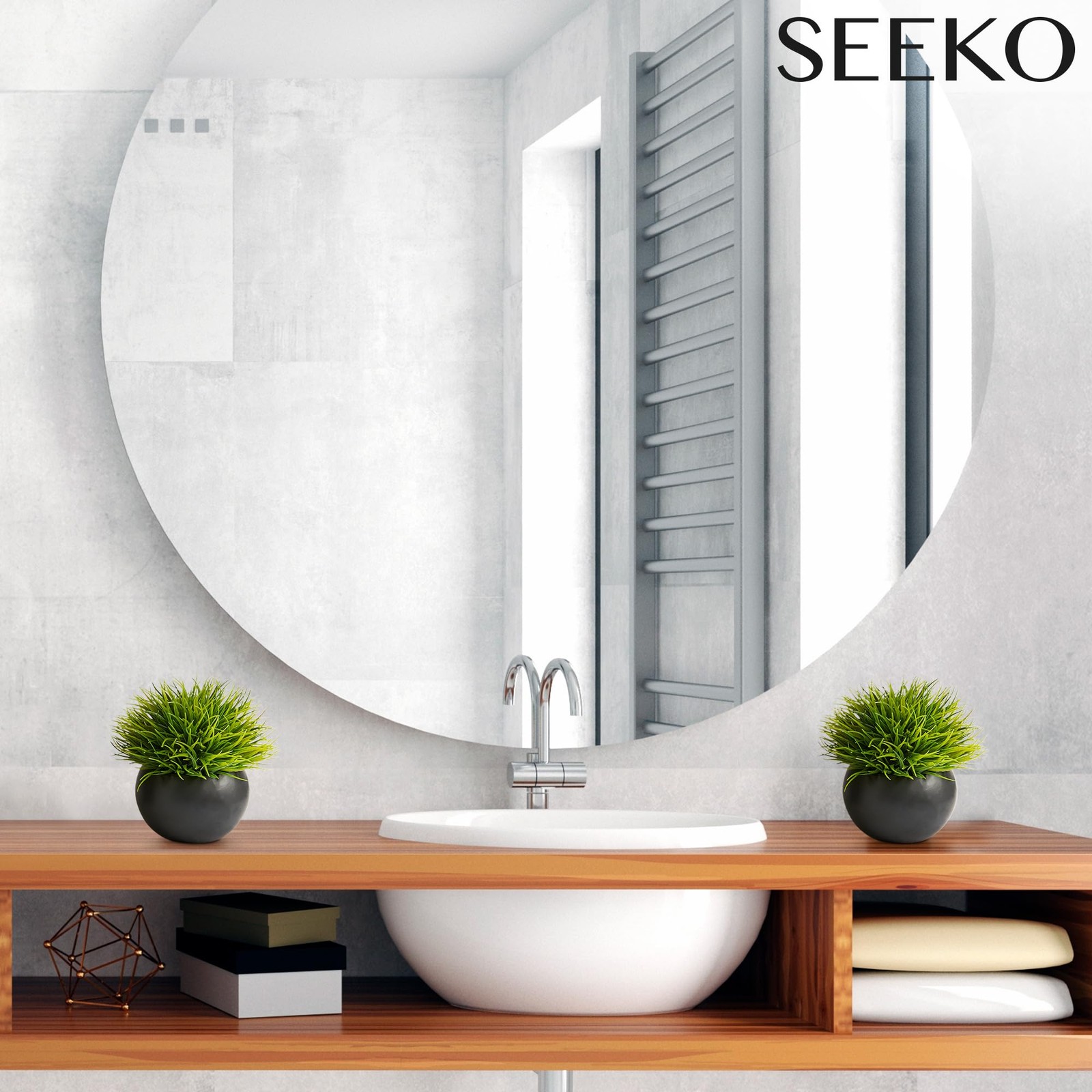 SEEKO Succulents Artificial Plants 2 Pack Indoor Fake Desk Shelf Decor