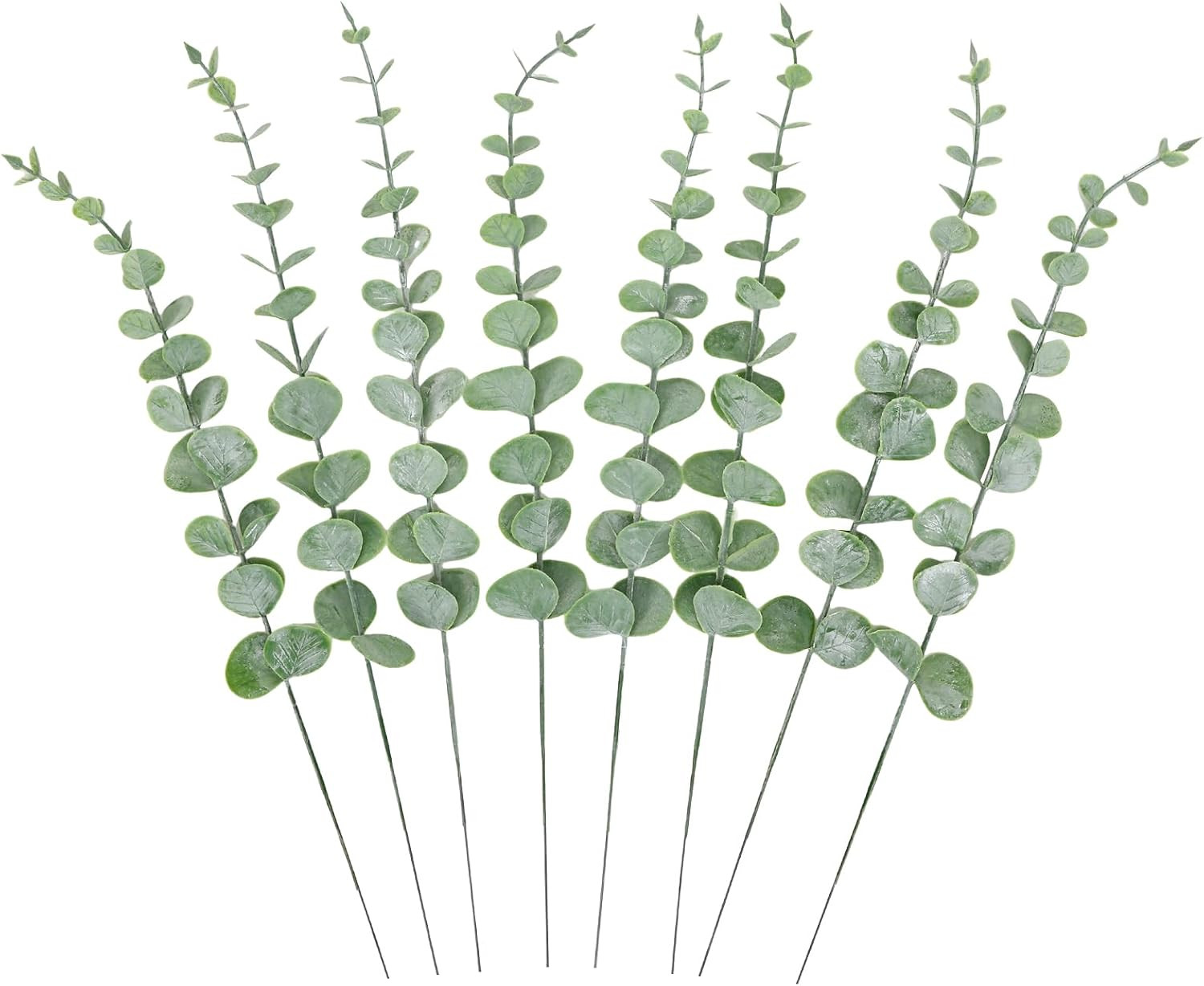 80Pcs Artificial Eucalyptus Stems Fake Eucalyptus Leaves Stems Real Touch Leaf B