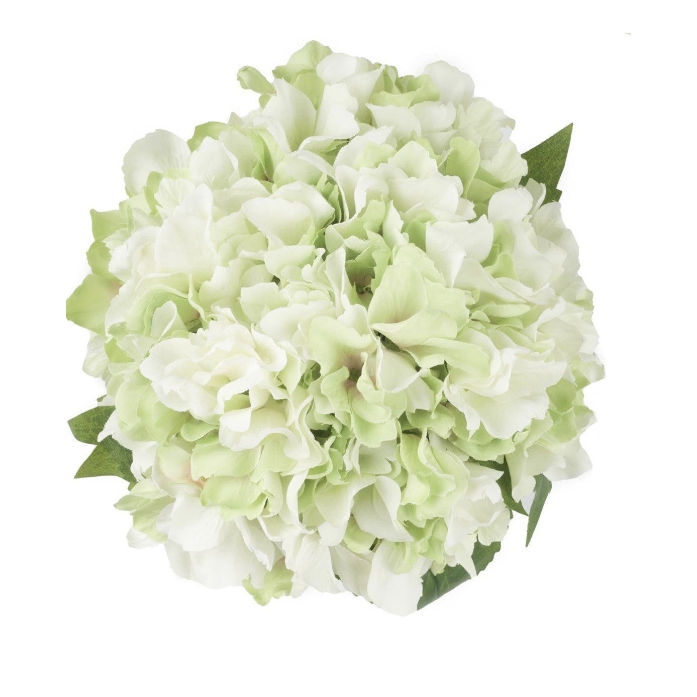 Pure Garden 50-138 Hydrangea Floral Arrangement with Glass Vase Green Faux Water