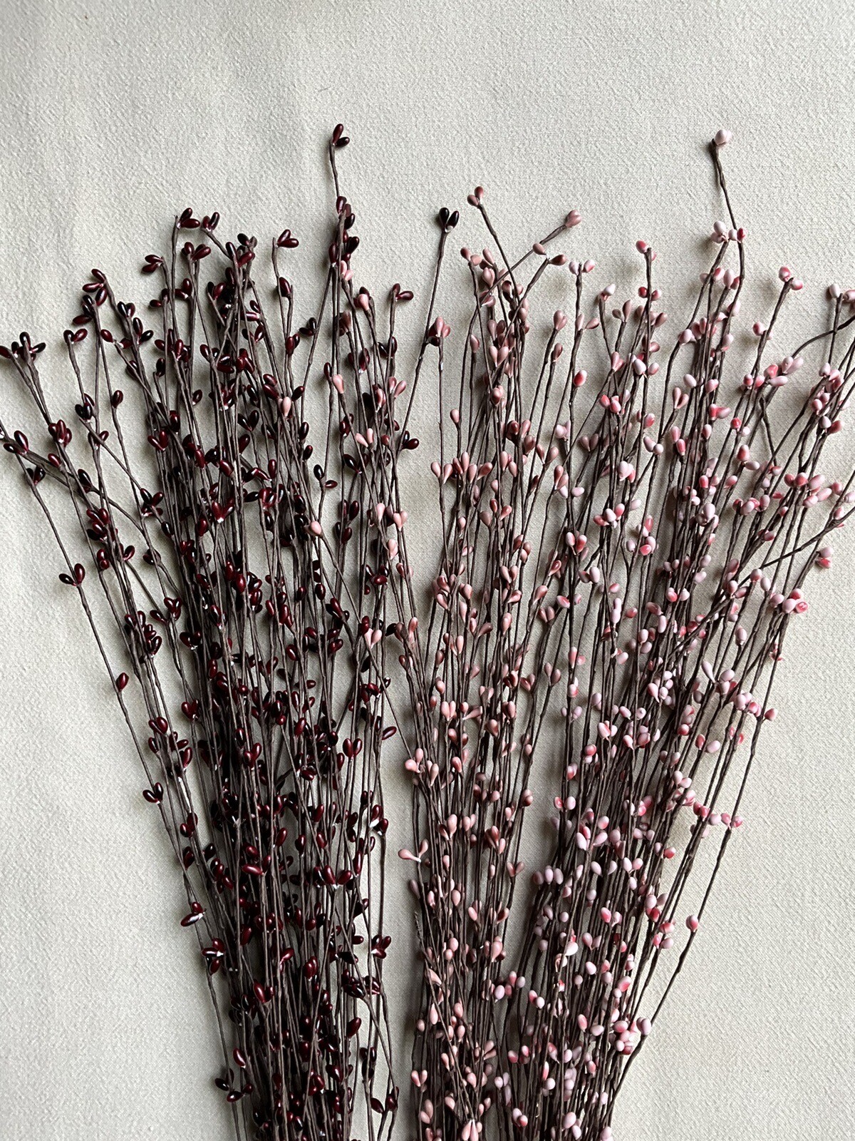 MAUVE PIP BERRY STEMS BURGANDY BERRY STEMS PINK STEMS ARTIFICIAL BERRY STEMS