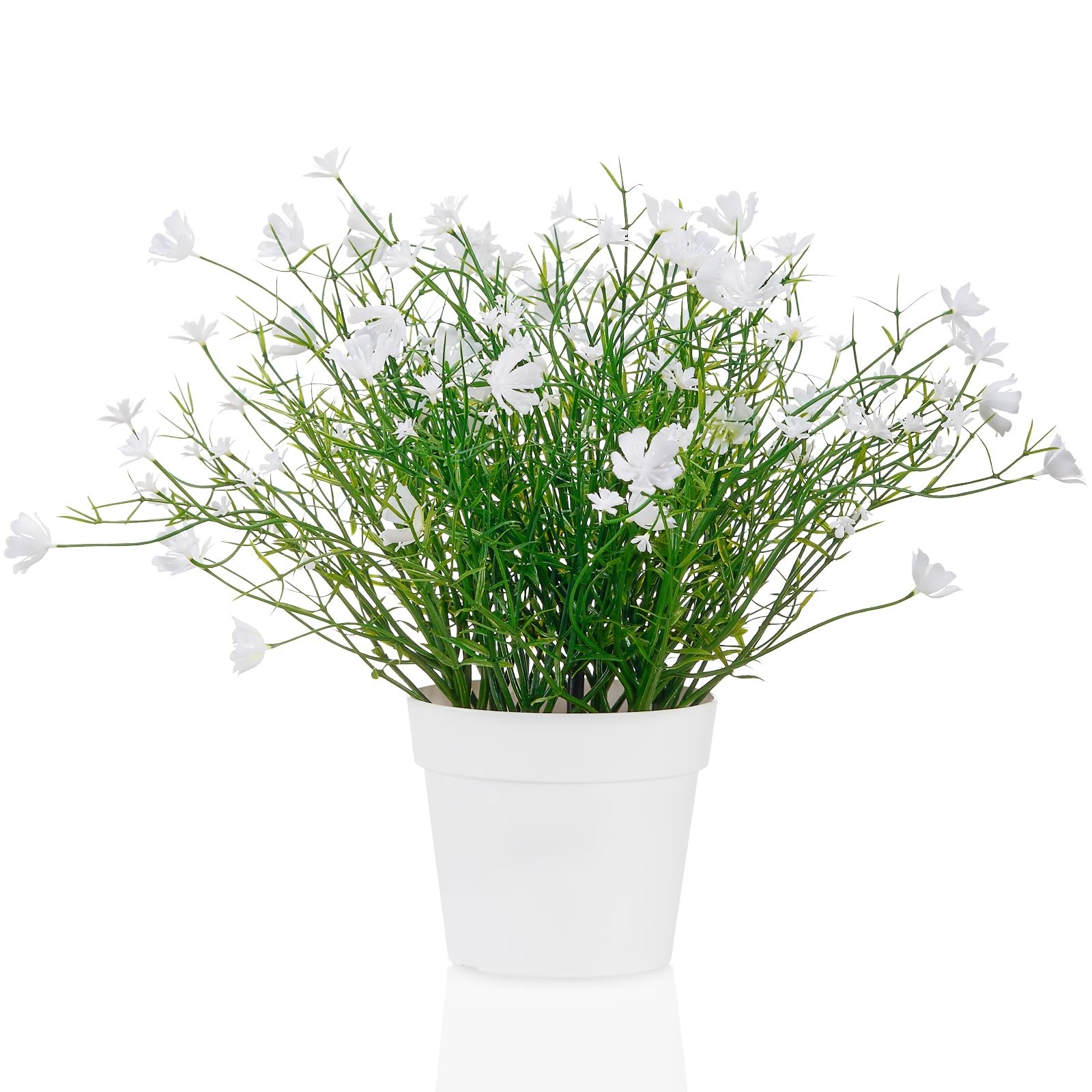 Artificial Babys Breath Potted Fake Faux Plants Flowers Indoor Decor White