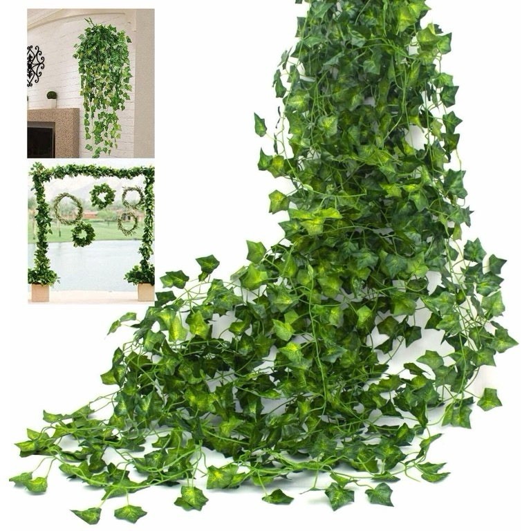 12 Pack 84 Feet Fake Ivy Leaves Artificial Garland Greenery Hanging Plant Decor