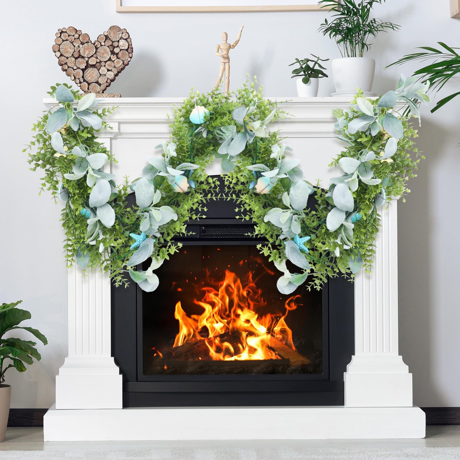 6 ft Coastal Decor Shell Garland Ocean Beach Mantel Swag Beach Decor Starfish…