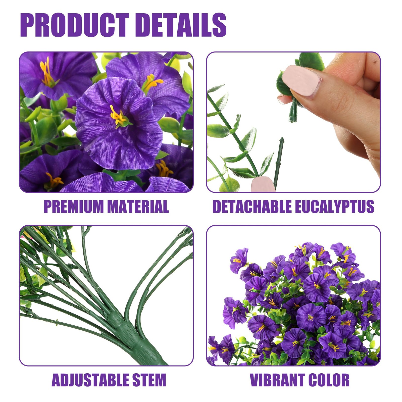 Artificial Fake Hanging Flowers Plants for Outdoor Outside Spring Summer Deco…
