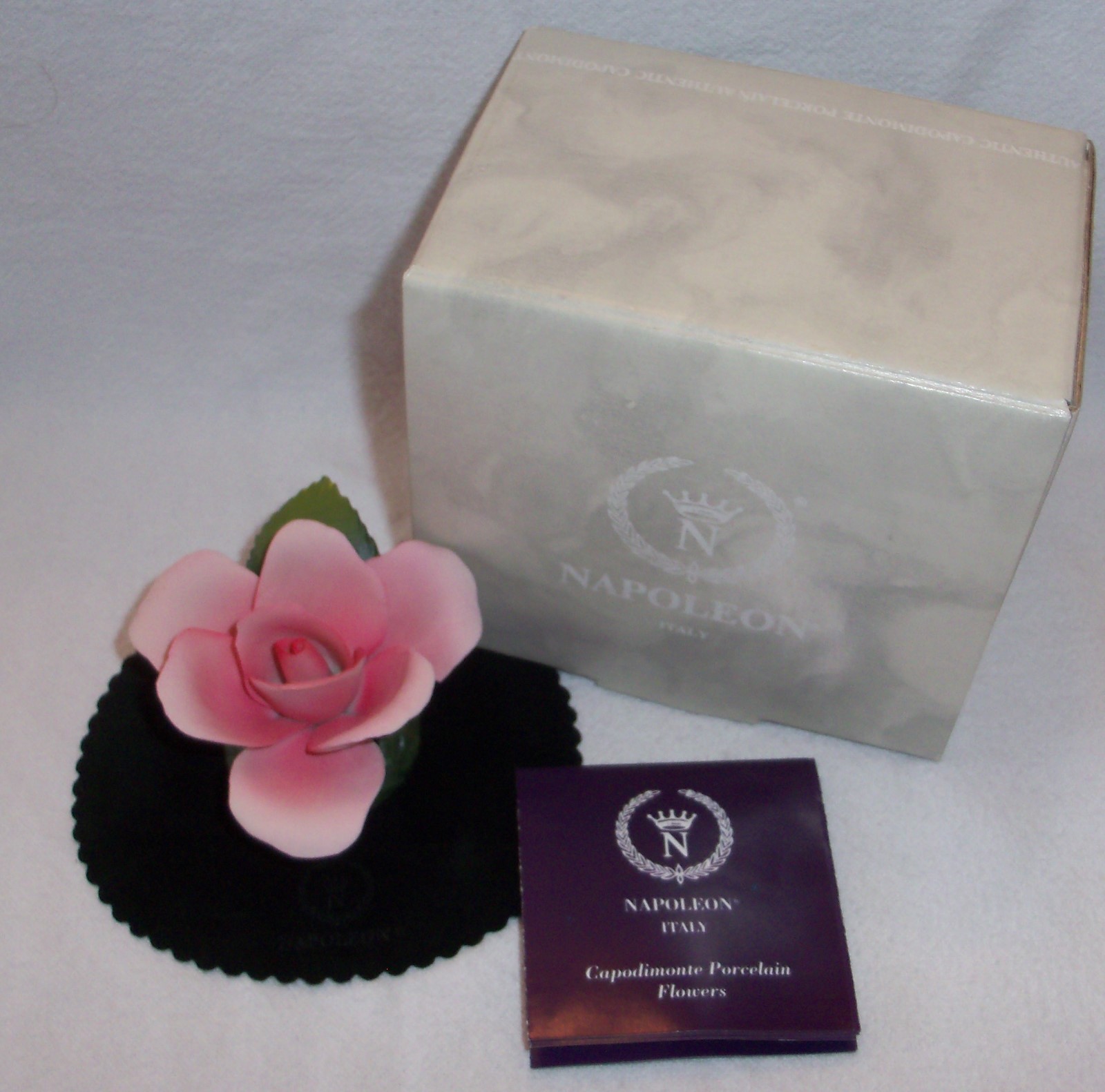CAPODIMONTE PORCELAIN ROSE BY NAPOLEON OF ITALY – CLASSIC LADIES GIFT