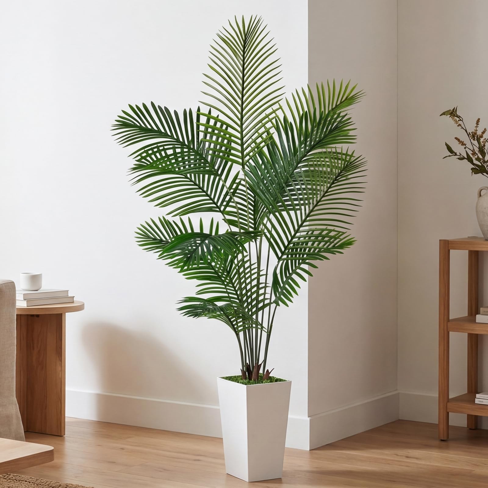 Artificial Palm Tree 6FT Tall, Faux Palm Tree Indoor Outdoor, 72in Fake Tropi…