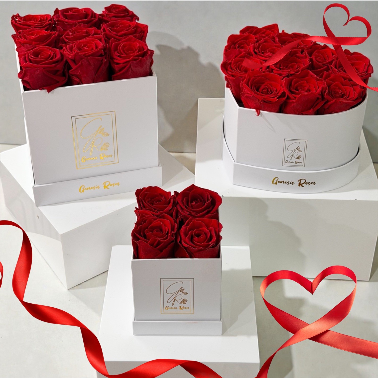 Heart box Roses/ 10-12 Preserved Roses/That Last 3 Years/100%Real Roses