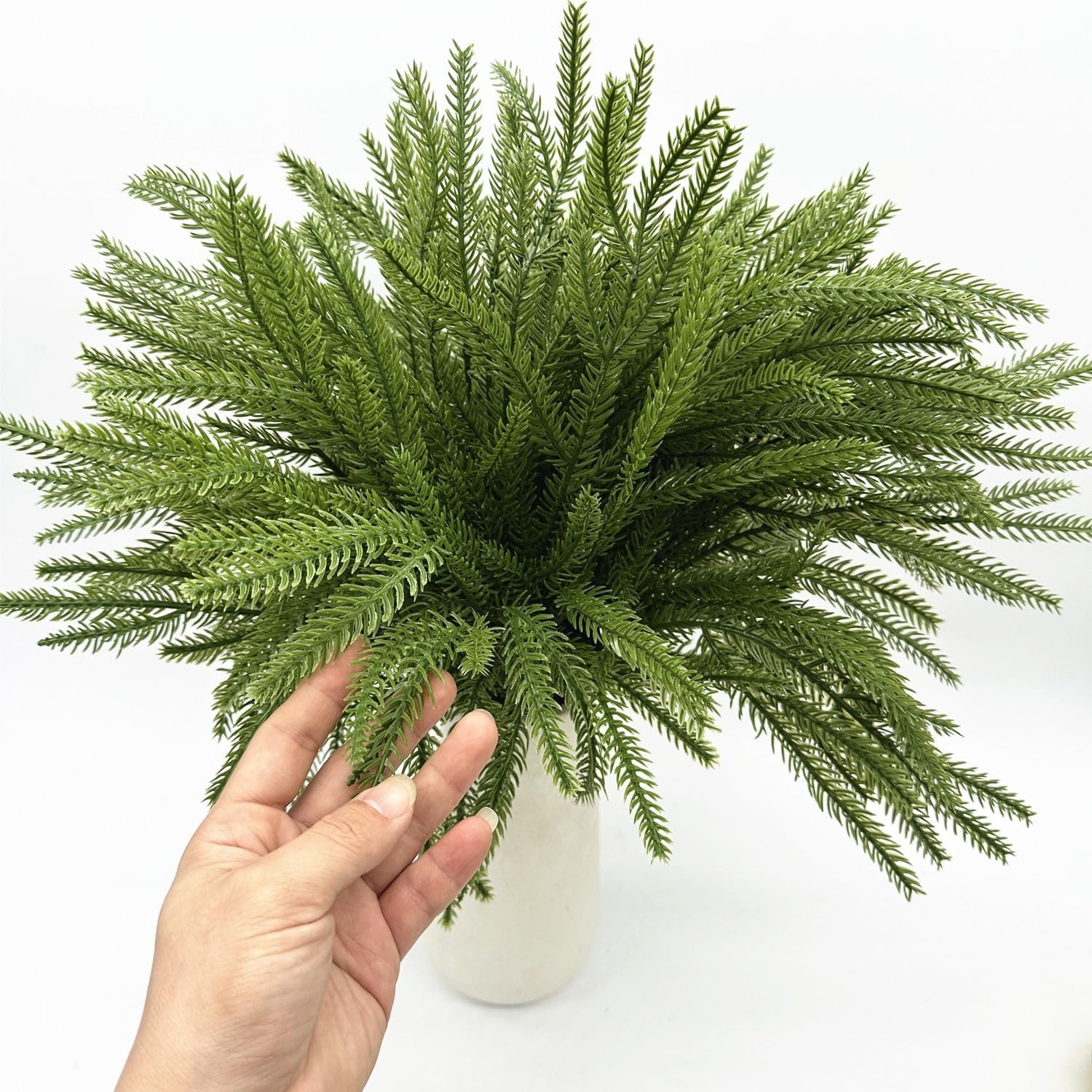 Artificial Light Green Pine Branches – Perfect for Indoor/Outdoor Arrangements