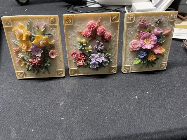 Floral Wall or Table Top Trio (Small Set)
