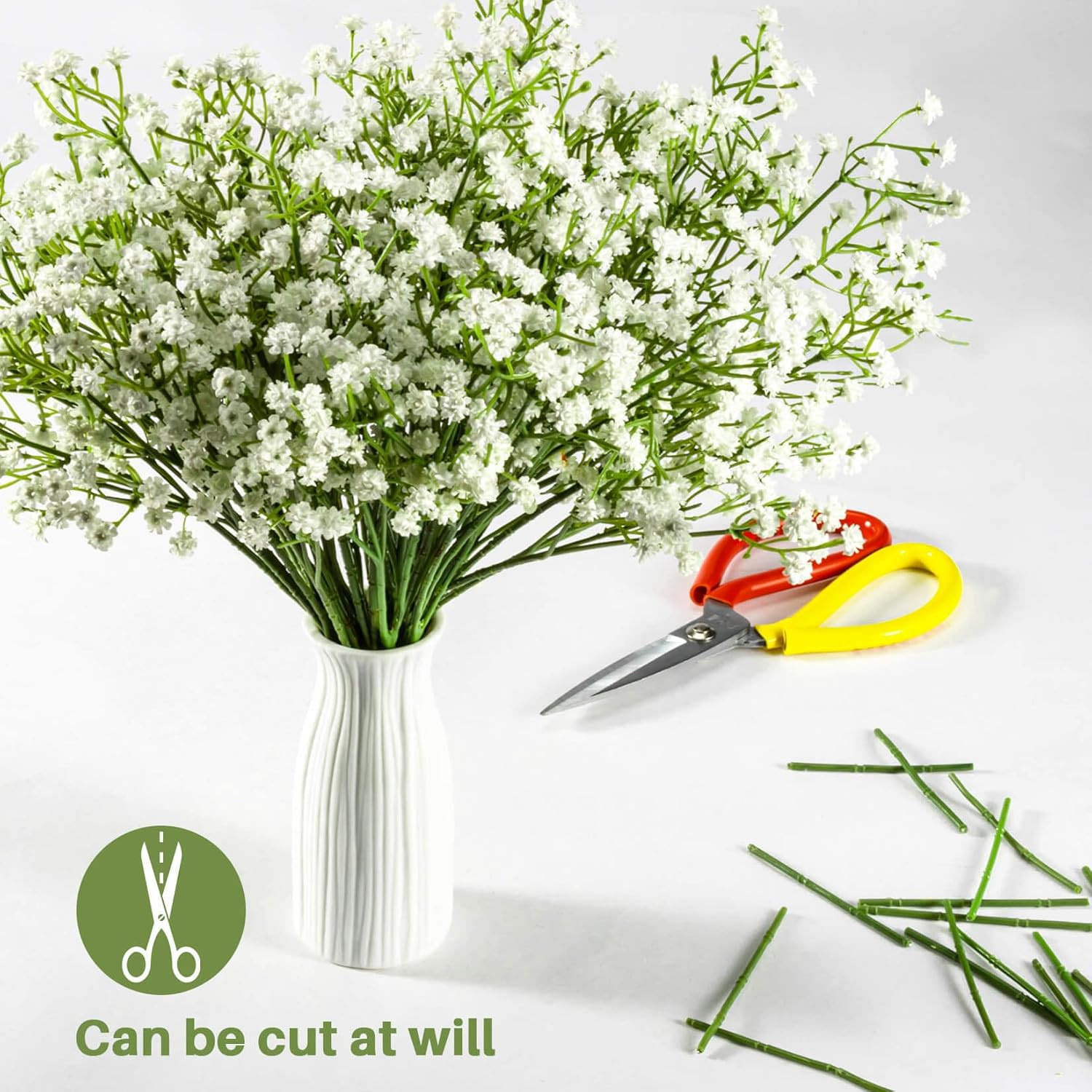 10PCS Baby Breath Artificial Flowers Fake Babys Breath Gypsophila Flowers Bulk R