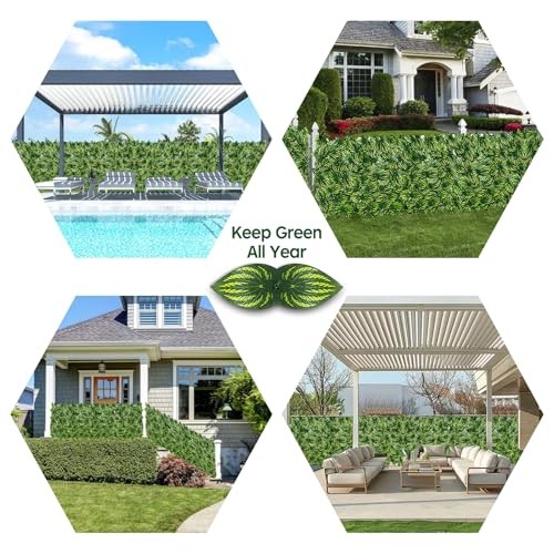 Artificial Ivy Privacy Fence 59″x118″ Color Printing Watermelon Leaves