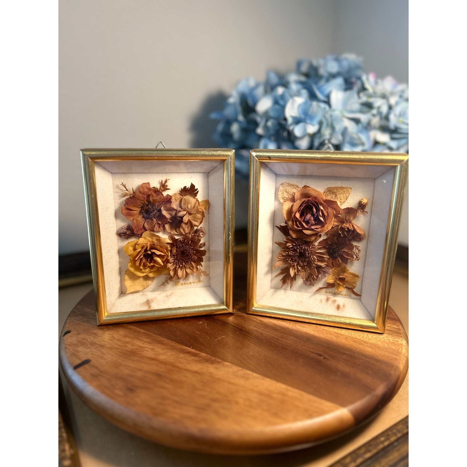 Vintage Dried Florals Wall Art Set