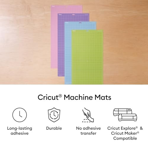 Cutting Mat Variety Pack 12″x24″ for Explore & Maker Machines – 4 Count, Grip Op