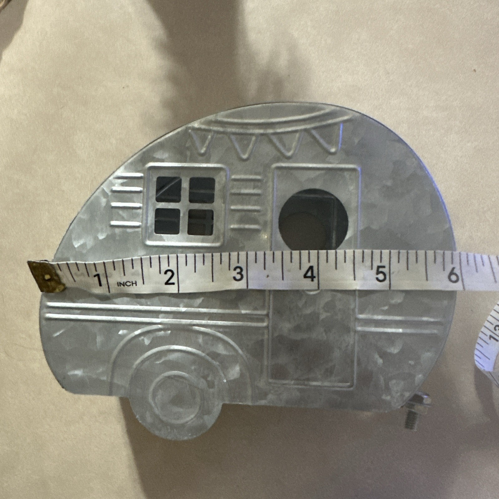 Metal Wagon ~ Galvanized Steel Vintage Camper Travel Trailer Decor