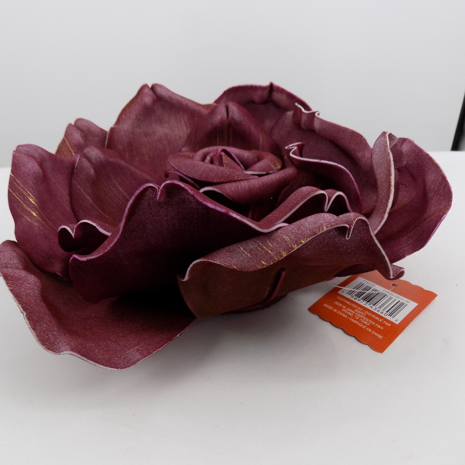 Ashland Blush Romance Burgundy Color Rose Flower Tabletop or Hanging Decor Foam