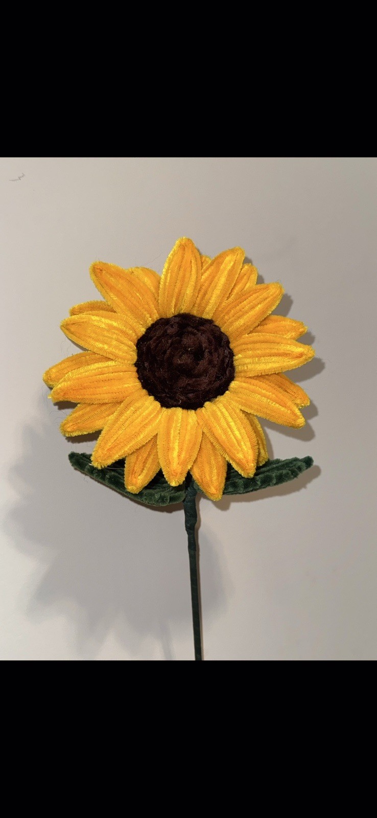 Artificial Sunflower Flower Stem Yellow Brown Green Floral Garden Décor