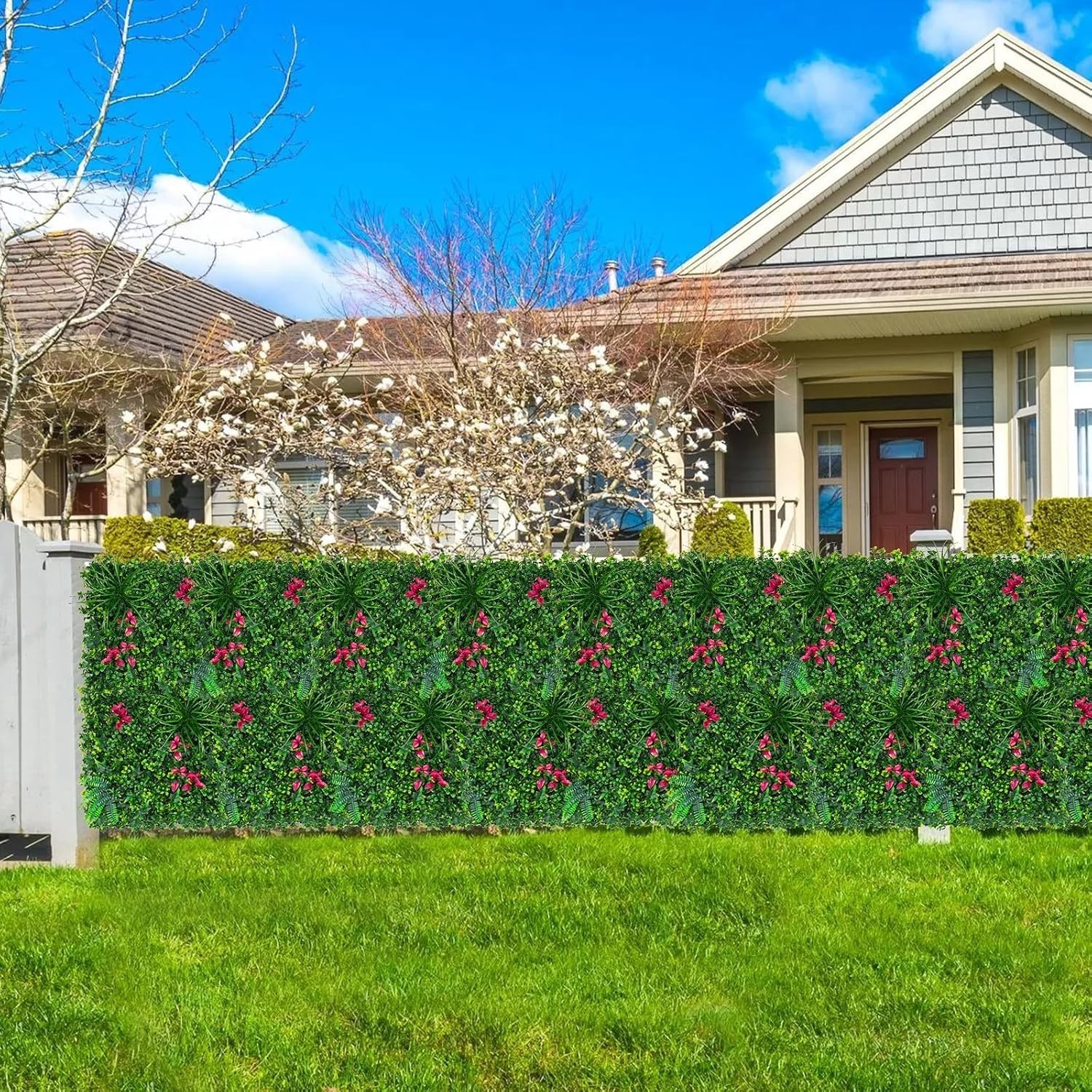 Versatile 12-Piece Artificial Grass Wall Panels, 20″x20″ for Indoors & Outdoors