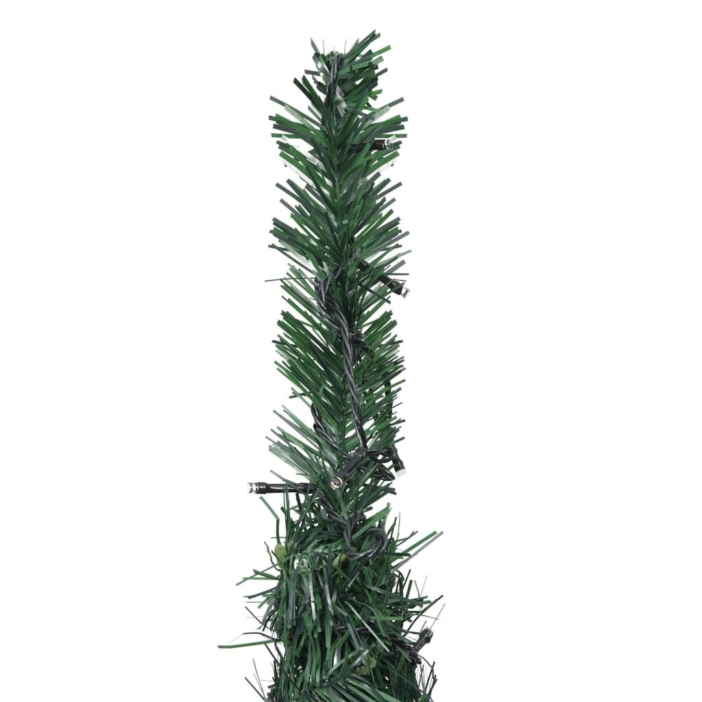 Pop-up String Artificial Pre-lit Christmas Tree Green 5 ft