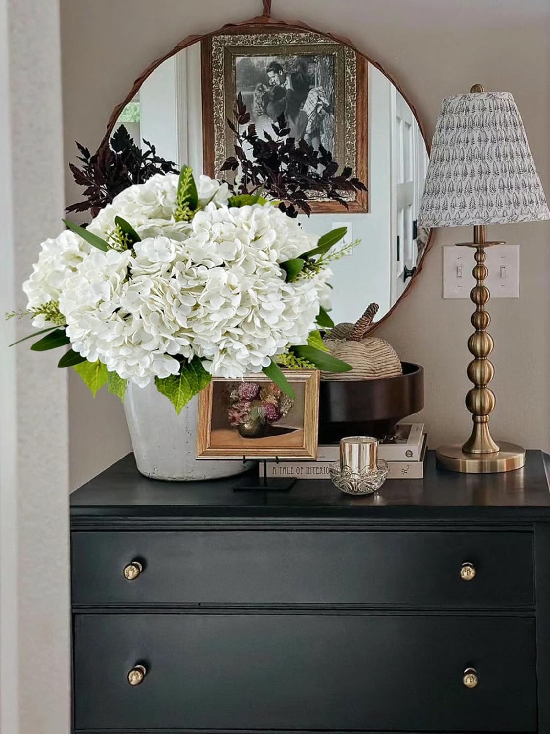 Fake Latex Hydrangea Flowers 4 Pcs 21 Inch for Wedding