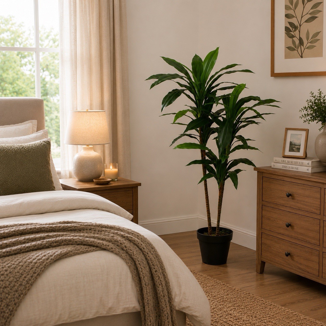 4’ Artificial Dracaena Tree